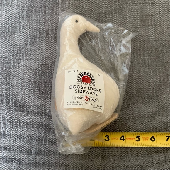 2 Vintage Fibre Craft Barnyard Animals Cow & Goose Cloth Stuffed Farm Animal 80s - Picture 12 of 16